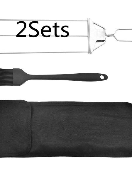 3-Prong Skewer Stick Needles Kebab 3 Way Forks Stainless Steel Barbecue Grill Fork Household BBQ Non-stick