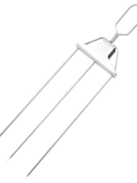 3-Prong Skewer Stick Needles Kebab 3 Way Forks Stainless Steel Barbecue Grill Fork Household BBQ Non-stick