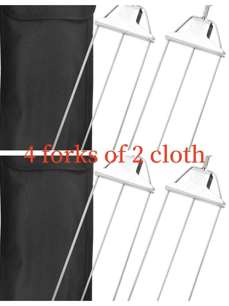 3-Prong Skewer Stick Needles Kebab 3 Way Forks Stainless Steel Barbecue Grill Fork Household BBQ Non-stick