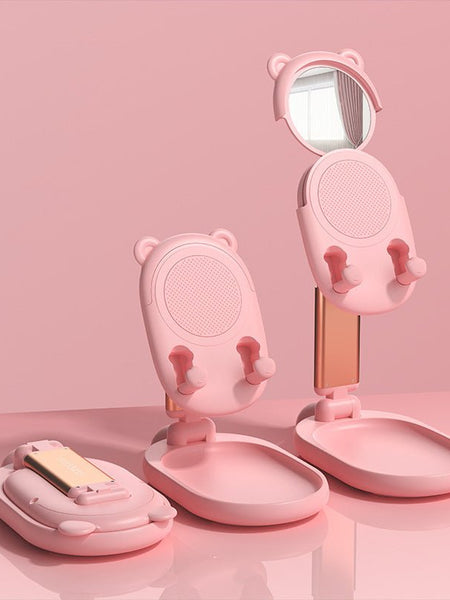 Compatible with Apple, Bunny Bear Style Phone Holder Tablet Stand For Iphone Ipad Tablet Adjustable Desk Phone Stand Desktop Holder For Xiaomi Tablet