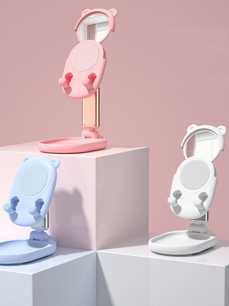 Compatible with Apple, Bunny Bear Style Phone Holder Tablet Stand For Iphone Ipad Tablet Adjustable Desk Phone Stand Desktop Holder For Xiaomi Tablet