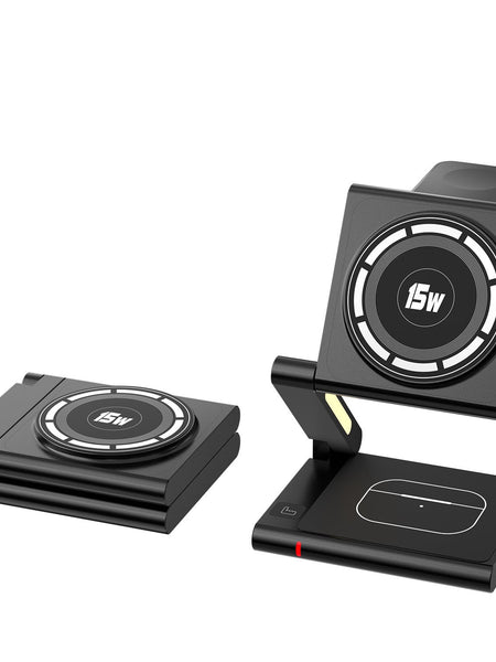 Folding Mobile Phone Headset Watch Three-in-One Wireless Charger
