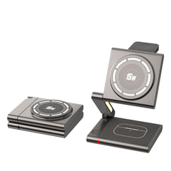 Folding Mobile Phone Headset Watch Three-in-One Wireless Charger