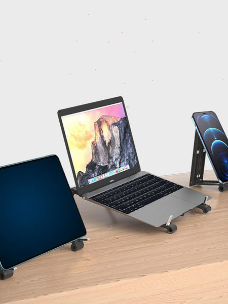 Heightening And Folding Three-in-one Multifunctional Computer Stand