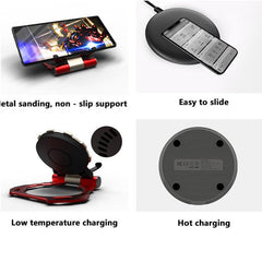 Iron Man Metal QI Wireless Charger Stand Desktop Mobile Phone Charger