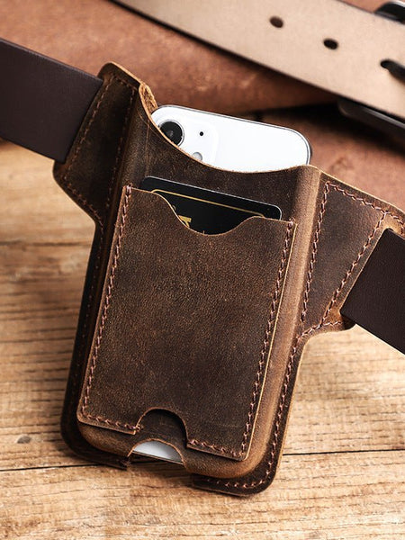 Leather Card Strap Mobile Phone Case