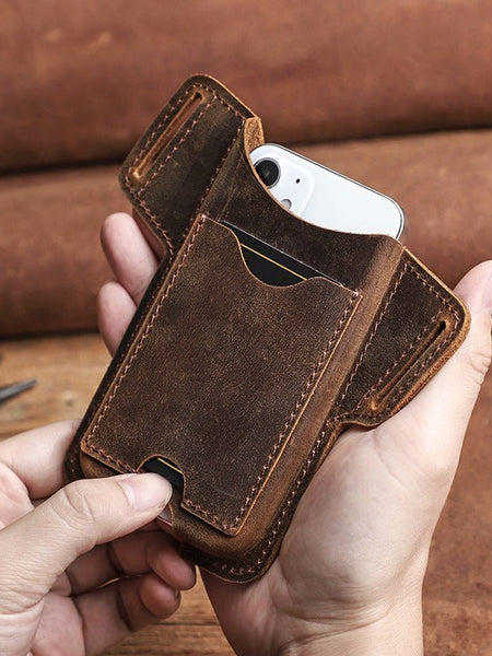 Leather Card Strap Mobile Phone Case