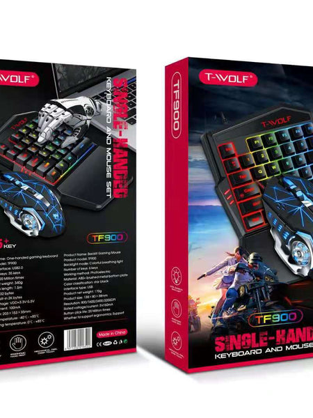 Lei Lang TF900 Single Hand Mouse Keyboard Suit