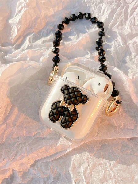 Little Black Bear Binaural Wireless Earphone Silicone Protective Case