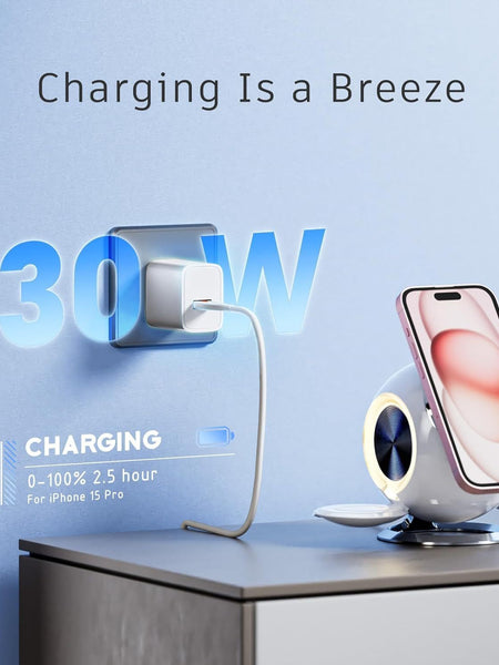 Multifunctional Folding Three-in-one Wireless Charger