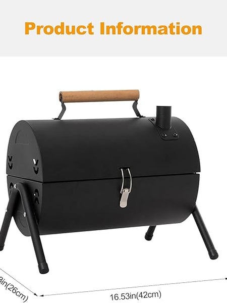 Portable Iron BBQ Grill With Hob ©