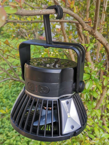 Solar Camping Light Foldable Fan Hanging Hook Rechargeable Battery Operated USB 3 Level Air Flow Fan For Camping Tent