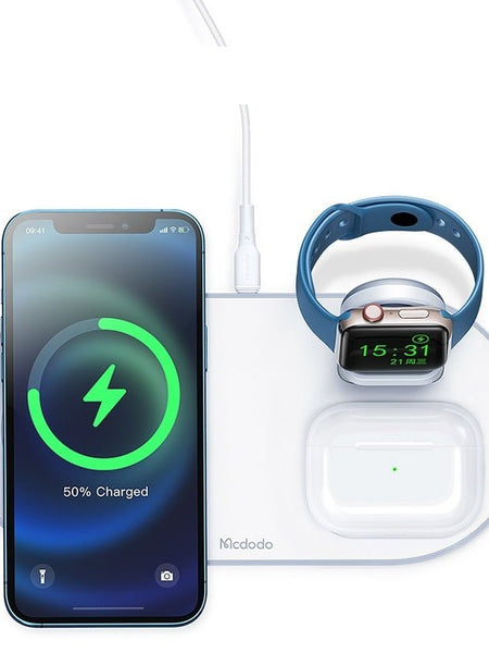 Spacecraft Series Desktop Magnetic Three-in-one Wireless Charger Vertical Charging Desktop Storage Bracket