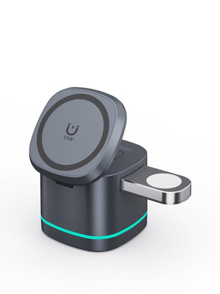 Three-in-one Folding Magnetic Wireless Fast Charging Charger