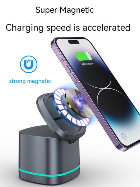 Three-in-one Folding Magnetic Wireless Fast Charging Charger
