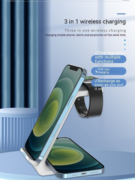 Three-in-one Wireless Charger Fast Charging Desktop Vertical