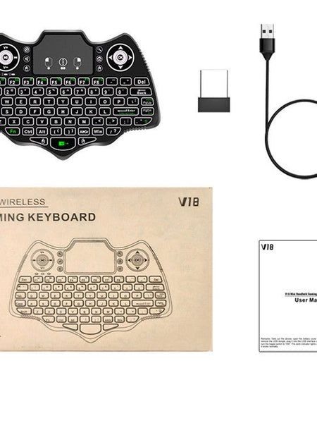 V18 Wireless Mini Flying Keyboard Mouse Remote Control