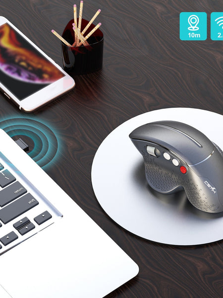 Wireless Vertical Mouse Side Roller Ergonomics